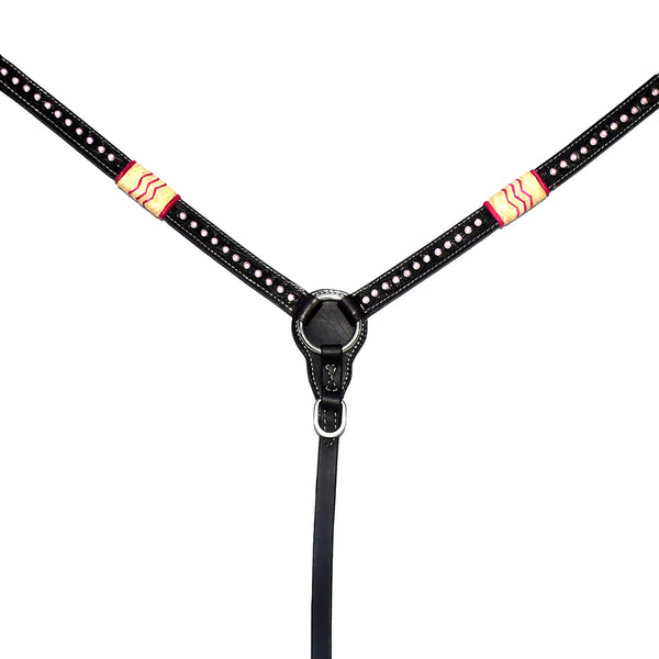 Bar H Equine Western Horse Rawhide Genuine American Leather Tack Set Brown - Uhorse