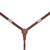 Bar H Equine Western Horse Rawhide Genuine American Leather Tack Set Brown