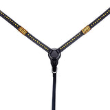 Bar H Equine Western Horse Rawhide Genuine American Leather Tack Set Brown - Uhorse