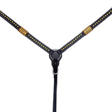 Bar H Equine W. H. Rawhide Genuine American Leather Breast Collar – by Hilason – Cowboy and equestrian accessories