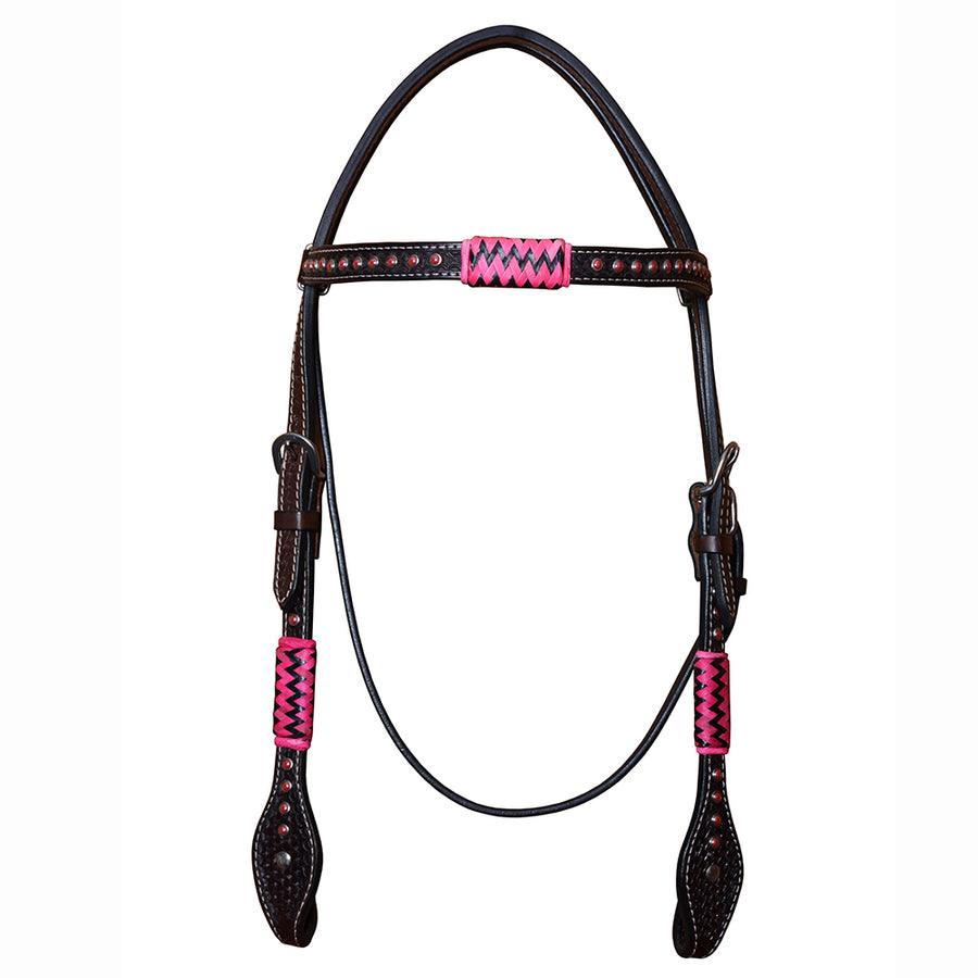 Bar H Equine Genuine Western American Leather Horse Headstall - Bar H Equine
