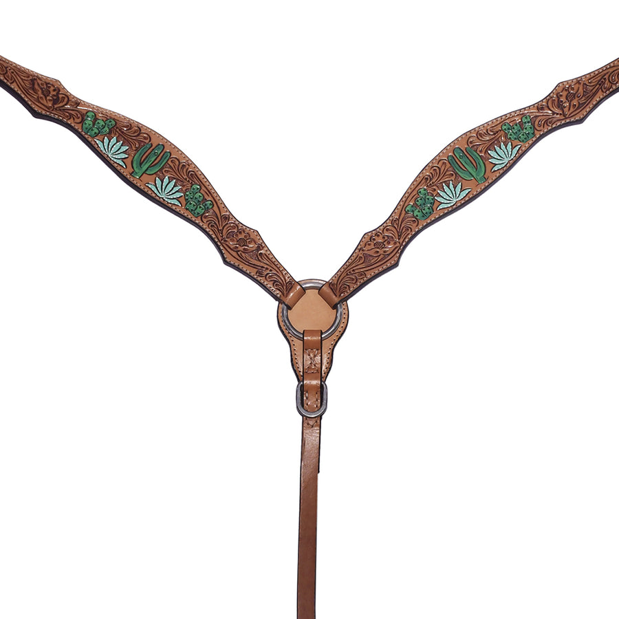 BAR H EQUINE Western Leather Horse Headstall and Breast Collar Set - Uhorse