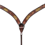 Bar H Equine American Leather Horse Saddle Tack One Ear Headstall | Breast Collar | Browband Headstall | Wither Strap | Tack Set BER249