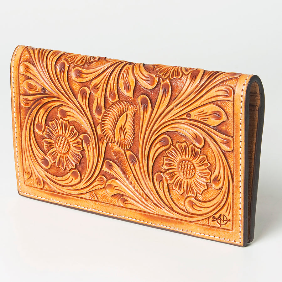 American Darling Wallet Hand Tooled Genuine Leather women bag western handbag purse - Uhorse
