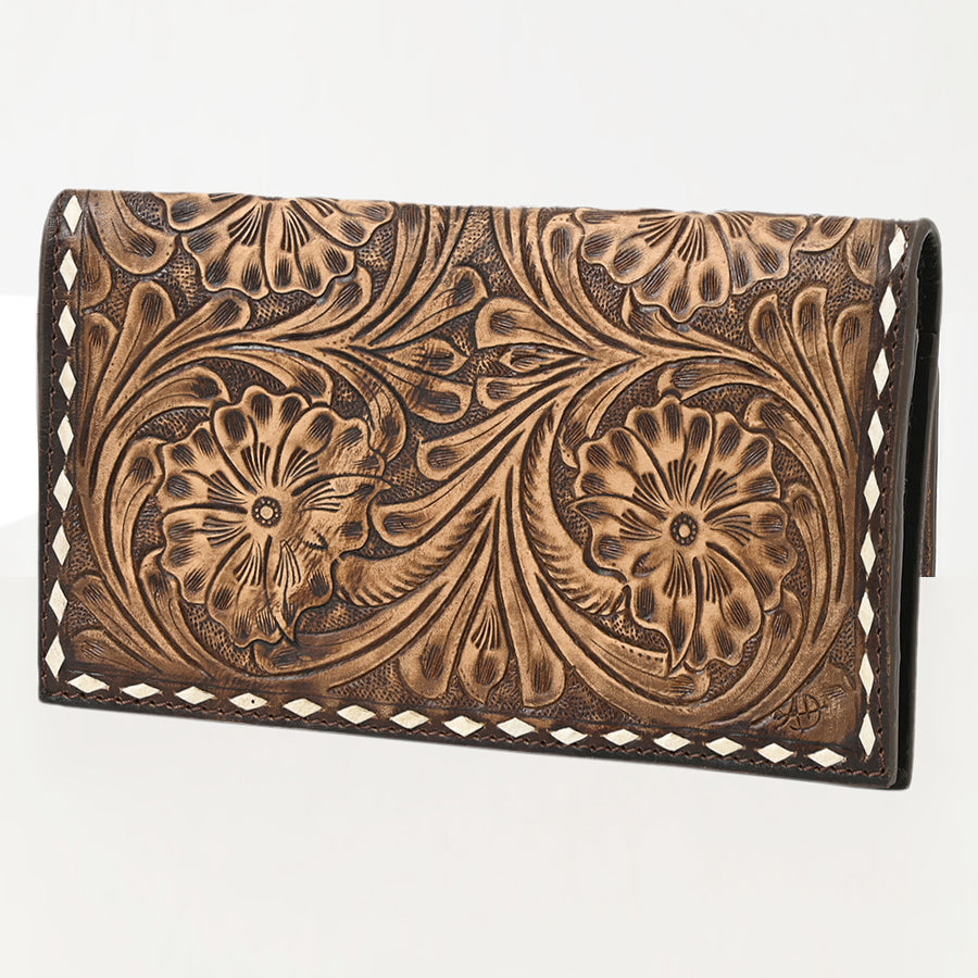 American Darling Wallet Hand Tooled Genuine Leather women bag western handbag purse - Uhorse