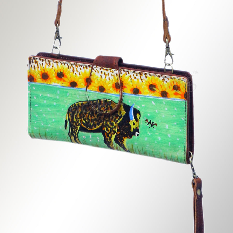 American Darling Hand-Painted Western Leather Small Cross body Bag - Uhorse