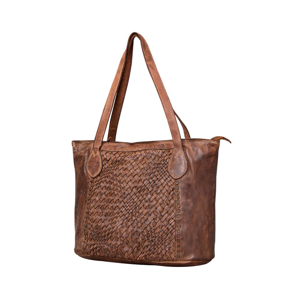 Never Mind Nmbgm103A Tote Vintage Handmade Genuine Cowhide Leather by Hilason – Cowboy and equestrian accessories