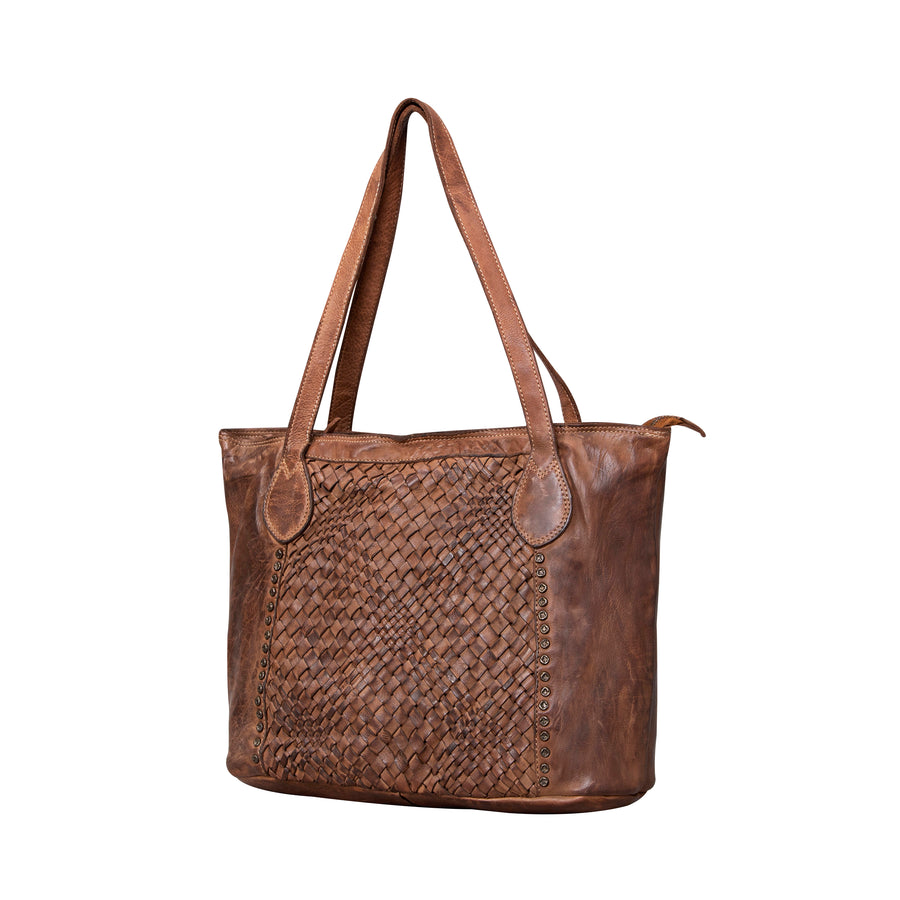 Never Mind Nmbgm103A Tote Vintage Handmade Genuine Cowhide Leather by Hilason – Cowboy and equestrian accessories
