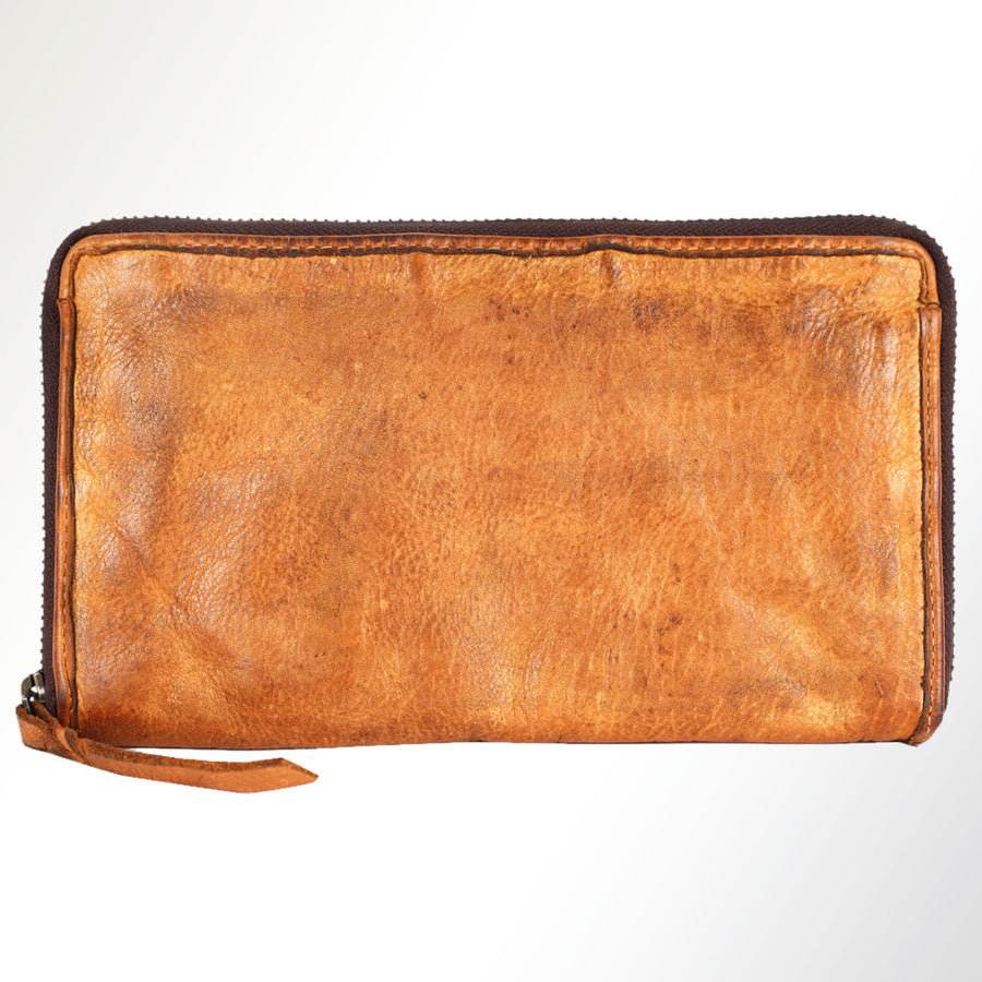 Never Mind Nmbgm106C Wallet Vintage Handmade Genuine Cowhide Leather Women Bag Western Handbag Purse