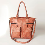 Never Mind Nmbg116A Tote Vintage Handmade Genuine Cowhide Leather Women Bag Western Handbag Purse