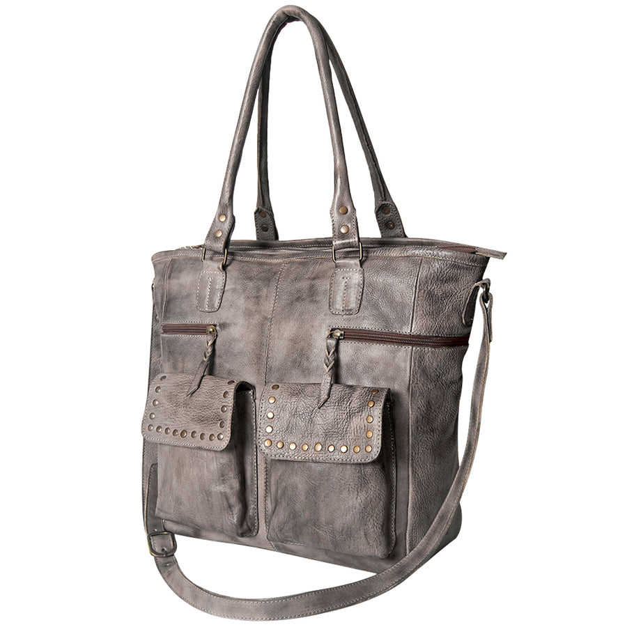 Never Mind Nmbg116B Tote Vintage Handmade Genuine Cowhide Leather by Hilason – Cowboy and equestrian accessories