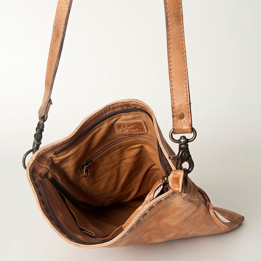 Never Mind Nmbg118E Cross Body I Vintage Handmade Genuine Cowhide Leather Women Bag Western Handbag Purse