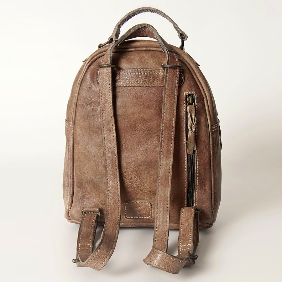 Never Mind Nmbg119D Backpack Vintage Handmade Genuine Cowhide Leather Women Bag Western Handbag Purse
