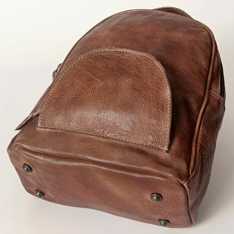 Never Mind Nmbg119F Backpack Vintage Handmade Genuine Cowhide Leather Women Bag Western Handbag Purse
