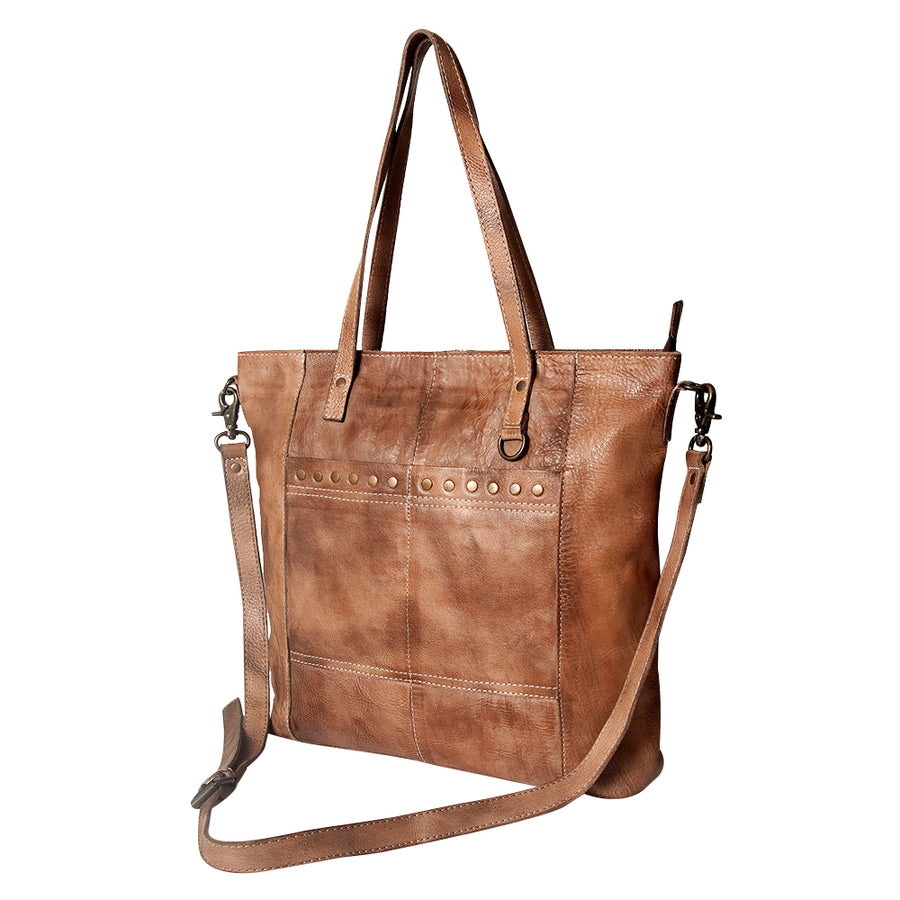 Never Mind Nmbg120A Tote Vintage Handmade Genuine Cowhide Leather Women Bag Western Handbag Purse - Uhorse