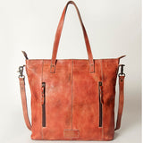 Never Mind Nmbg120C Tote Vintage Handmade Genuine Cowhide Leather Women Bag Western Handbag Purse