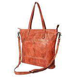 Never Mind Nmbg120C Tote Vintage Handmade Genuine Cowhide Leather Women Bag Western Handbag Purse