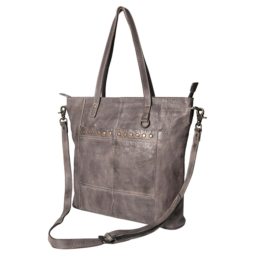 Never Mind Nmbg120D Tote Vintage Handmade Genuine Cowhide Leather by Hilason – Cowboy and equestrian accessories