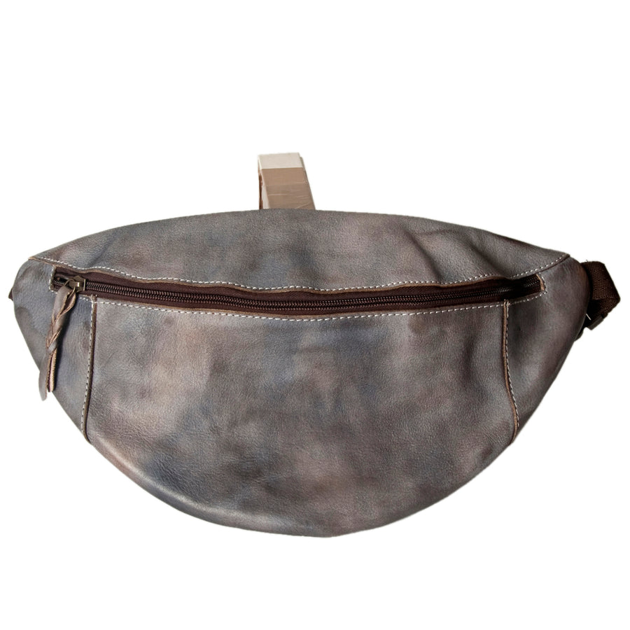 Never Mind Nmbg114B Fanny Pack Vintage Handmade Genuine Cowhide by Hilason – Cowboy and equestrian accessories