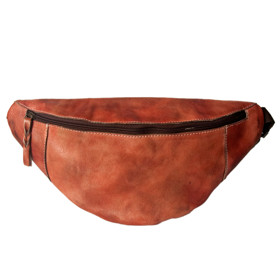 Never Mind Nmbg114C Fanny Pack Vintage Handmade Genuine Cowhide by Hilason – Cowboy and equestrian accessories