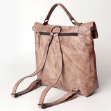 Never Mind Nmbg109A Backpack Vintage Handmade Genuine Cowhide Leather Women Bag Western Handbag Purse