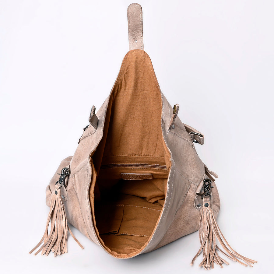 Never Mind Nmbg109C Backpack Vintage Handmade Genuine Cowhide Leather Women Bag Western Handbag Purse