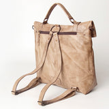 Never Mind Nmbg109D Backpack Vintage Handmade Genuine Cowhide Leather Women Bag Western Handbag Purse