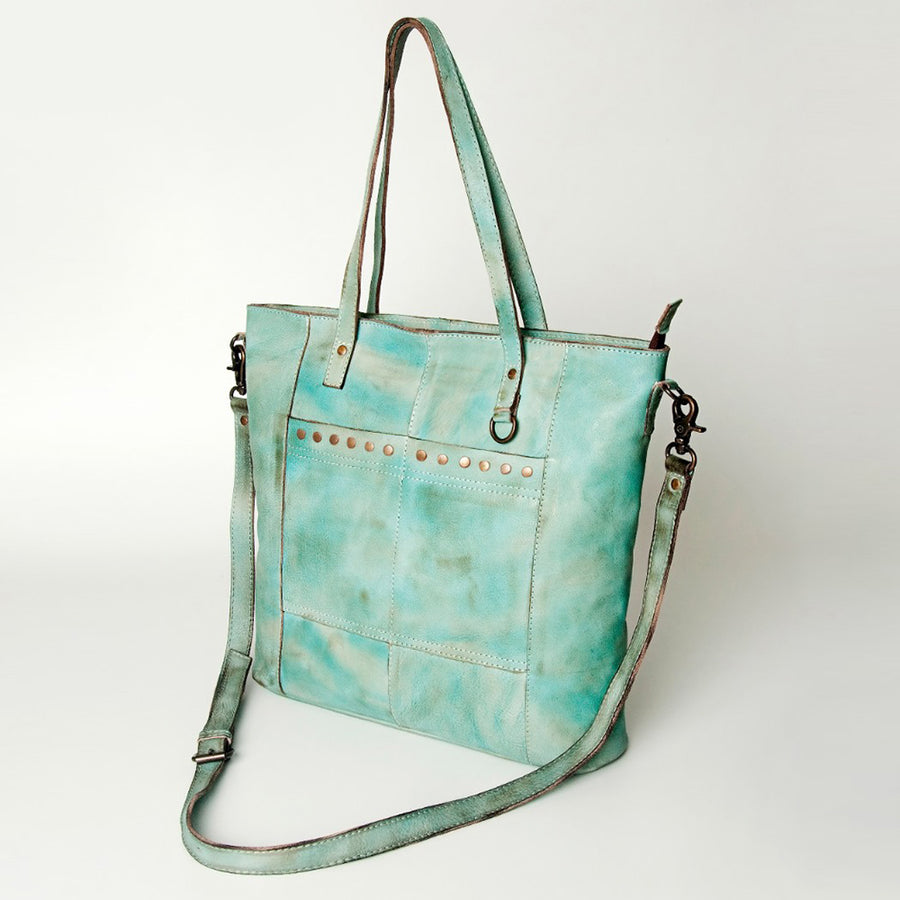 Never Mind Nmbg127A Tote Vintage Handmade Genuine Cowhide Leather by Hilason – Cowboy and equestrian accessories