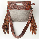 American Darling GIBGX473 Hand Tooled Hair On Genuine Leather Women Bag Western Handbag Purse