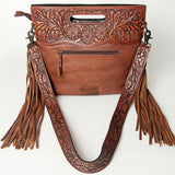 American Darling GIBGX473 Hand Tooled Hair On Genuine Leather Women Bag Western Handbag Purse
