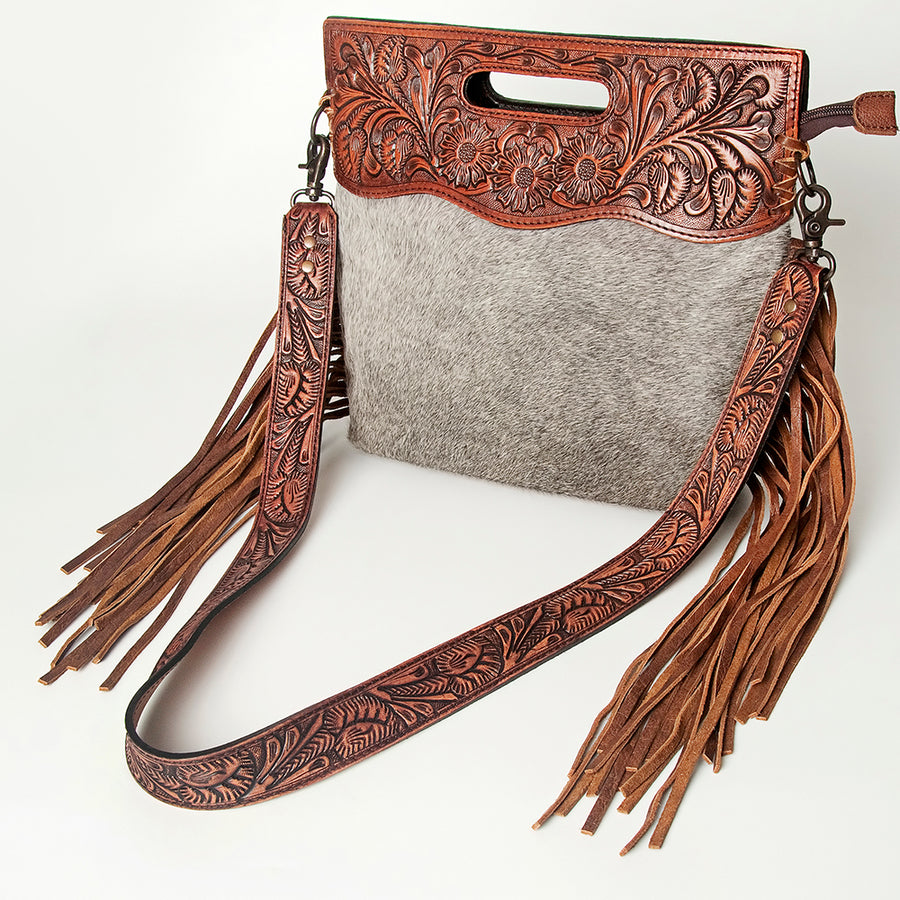 American Darling GIBGX473 Hand Tooled Hair On Genuine Leather Women by Hilason – Cowboy and equestrian accessories