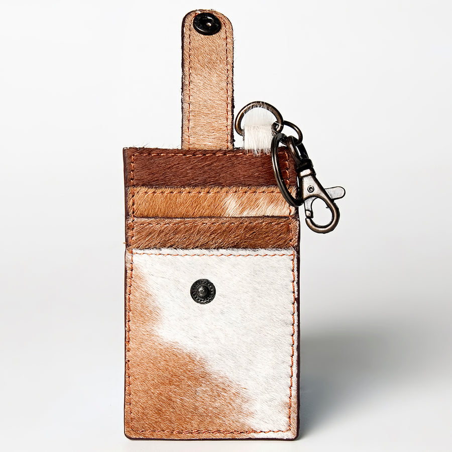 American Darling Card Holder Hair on Genuine Leather | Business Credit