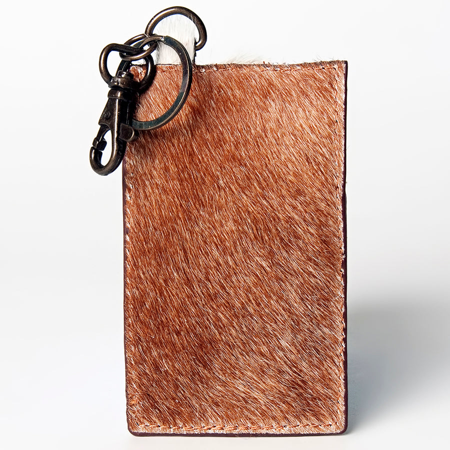 American Darling Card Holder Hair on Genuine Leather | Business Credit