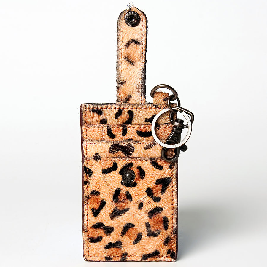 American Darling Card Holder Hair on Genuine Leather | Business Credit