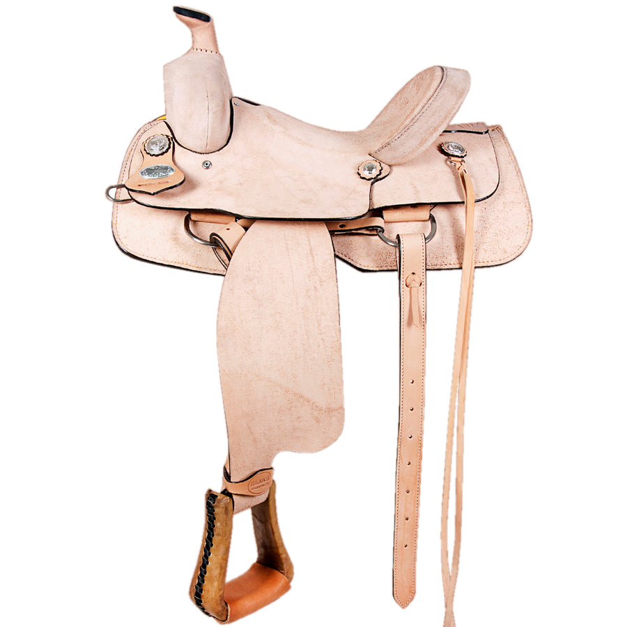 16 In HILASON W. H. Saddle American Leather Ranch Roping Cowboy Tan – by Hilason – Cowboy and equestrian accessories