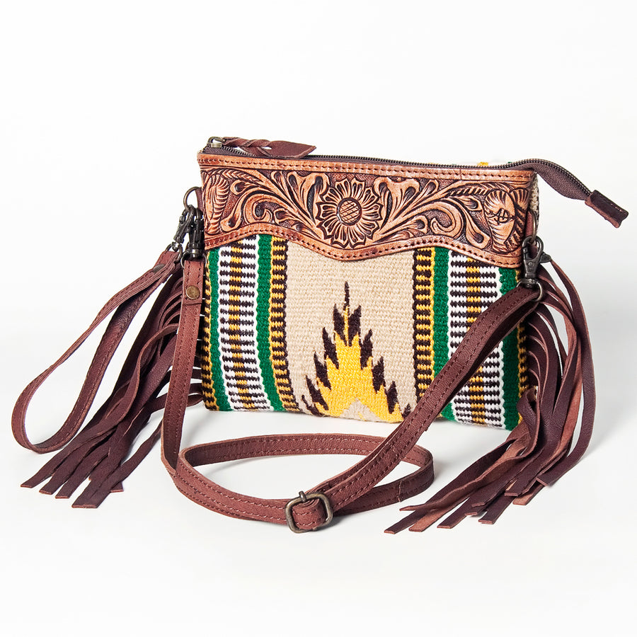 American Darling Cross Body Hand Tooled Saddle Blanket Genuine Leather Western Women Bag Handbag Purse | Crossbody - Uhorse