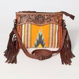 American Darling Cross Body Hand Tooled Saddle Blanket Genuine Leather Women Bag Western Handbag Purse