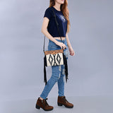 American Darling Cross Body Hand Tooled Saddle Blanket Genuine Leather Western Women Bag Handbag Purse | Crossbody for Cute