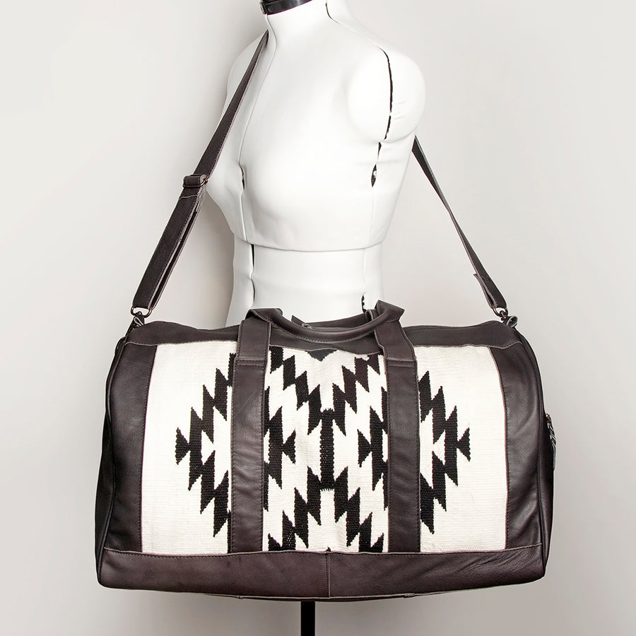 American Darling Duffel Saddle Blanket Genuine Leather Western Women Bag | Handbag Duffle Weekend Travel Bags for