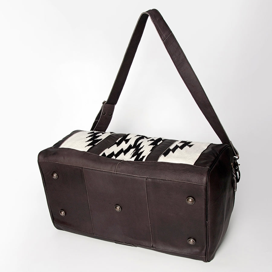 American Darling Duffel Saddle Blanket Genuine Leather Western Women Bag | Handbag Duffle Weekend Travel Bags for