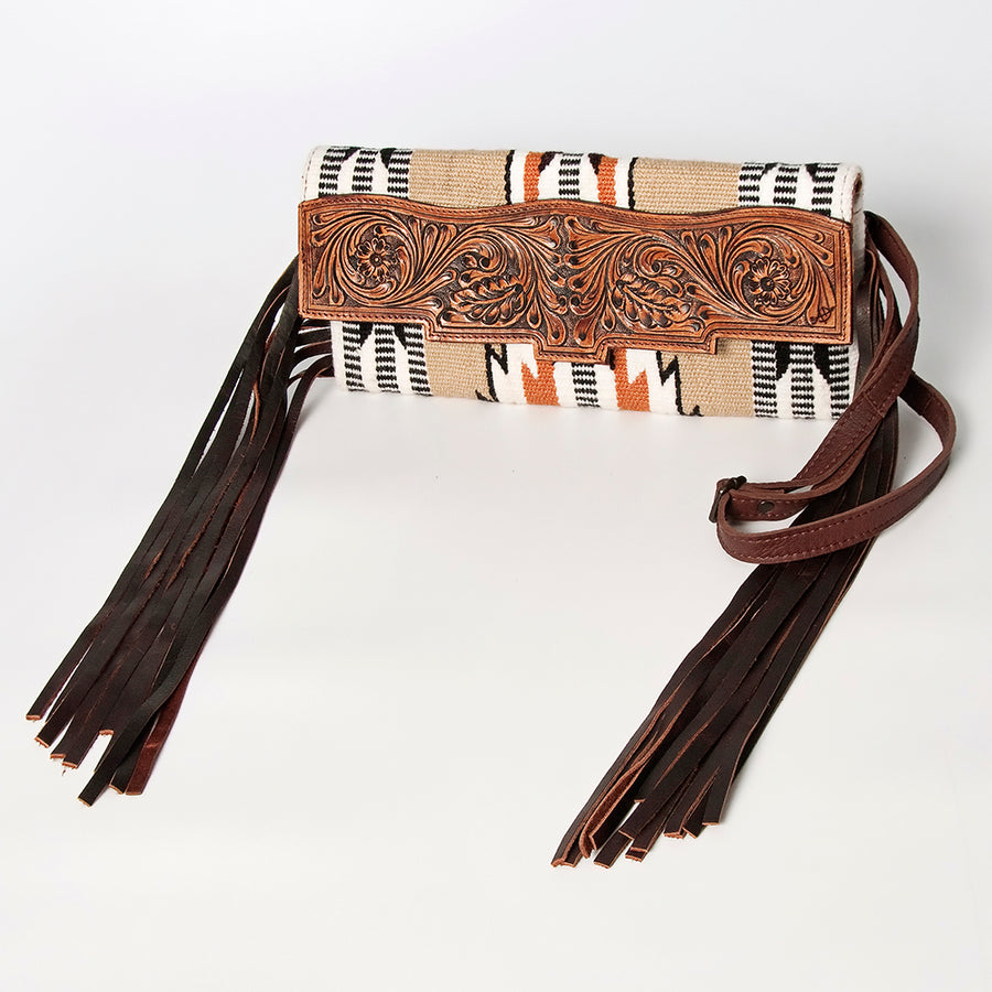 American Darling Small Cross Body Hand Tooled Saddle Blanket Genuine Leather Western Women Bag Handbag Purse - Uhorse