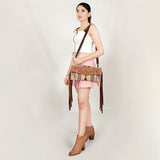 American Darling Small Crossbody Hand Tooled Saddle Blanket Genuine Leather women bag western handbag purse