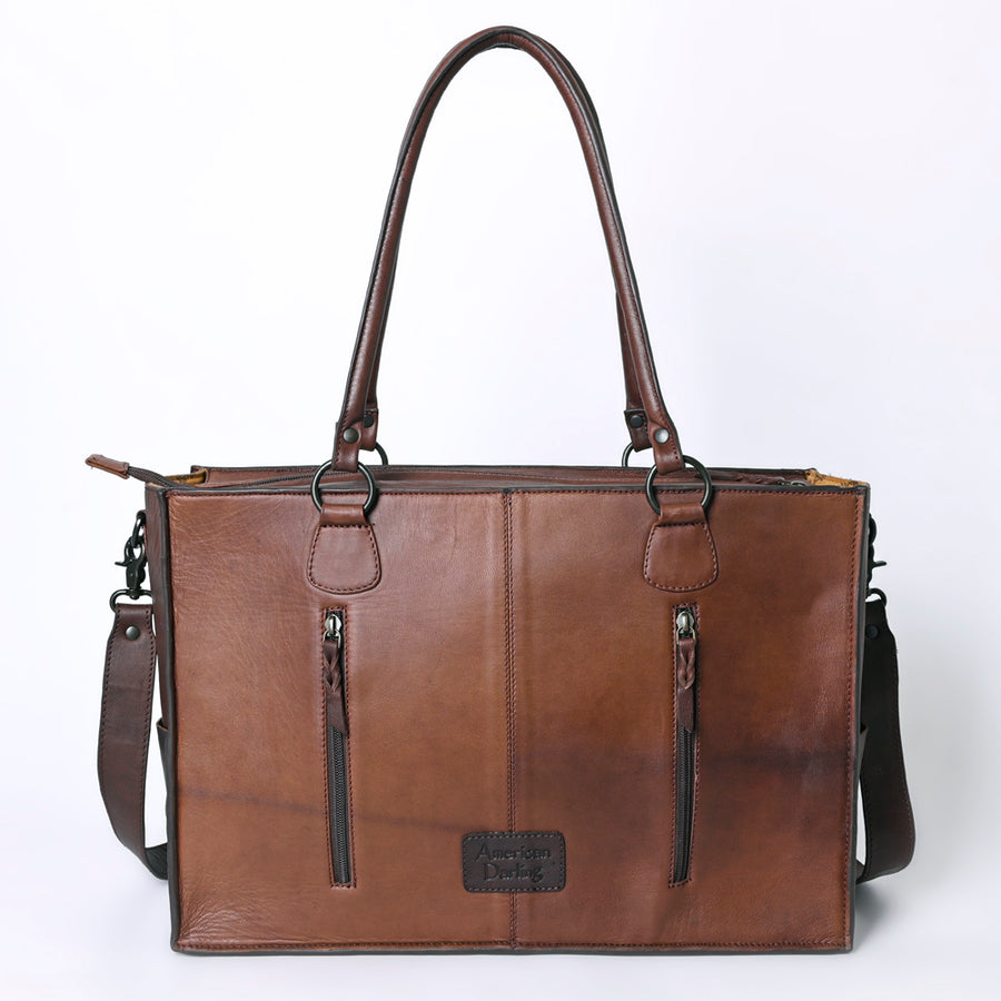 American Darling Tote Hand Tooled Hair on Genuine Leather Western Women Bag Handbag Purse | Travel Bags College Casual