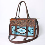 American Darling Tote Hand Tooled Hair On Genuine Leather Women Bag Western Handbag Purse