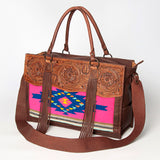 American Darling Tote Hand Tooled Hair On Genuine Leather Women Bag Western Handbag Purse