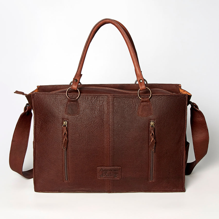 American Darling Tote Hand Tooled Hair on Genuine Leather Western Women Bag Handbag Purse | Travel Bags College Casual