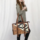 American Darling Tote Hand Tooled Hair on Genuine Leather Western Women Bag Handbag Purse | Travel Bags College Casual