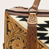 American Darling Hand Tooled Hair On Genuine Leather Women Bag Western Handbag Purse