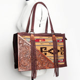 American Darling Hand Tooled Hair On Genuine Leather Women Bag Western Handbag Purse