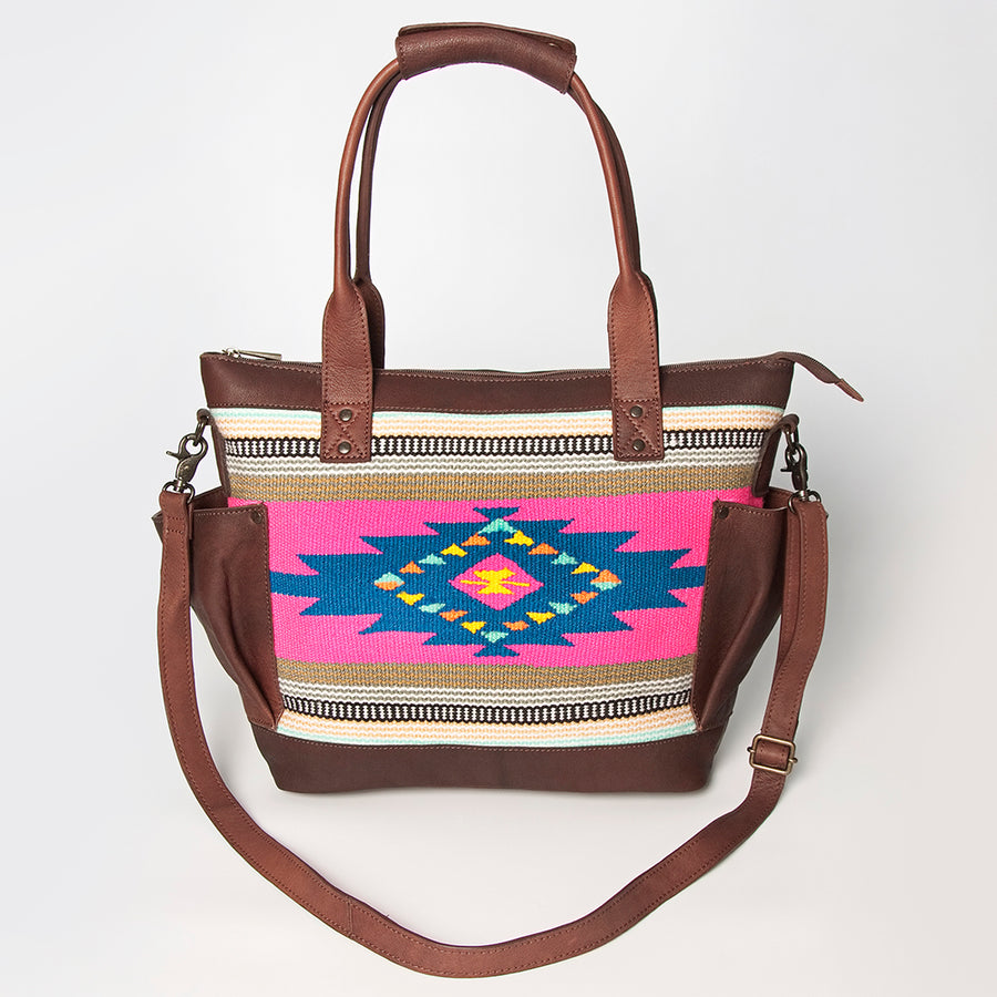 American Darling Tote Saddle Blanket Genuine Leather Western Women Bag Handbag Purse | Travel Bags Cute College Casual for